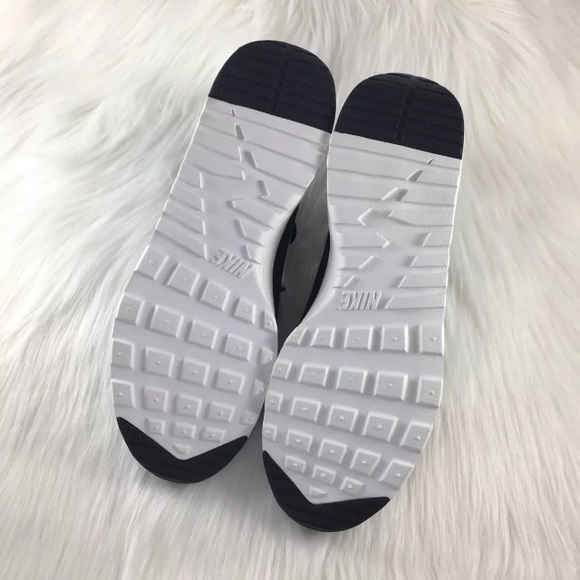 Women's Nike Air Max Thea Black + White Sneakers - Picture 7 of 8